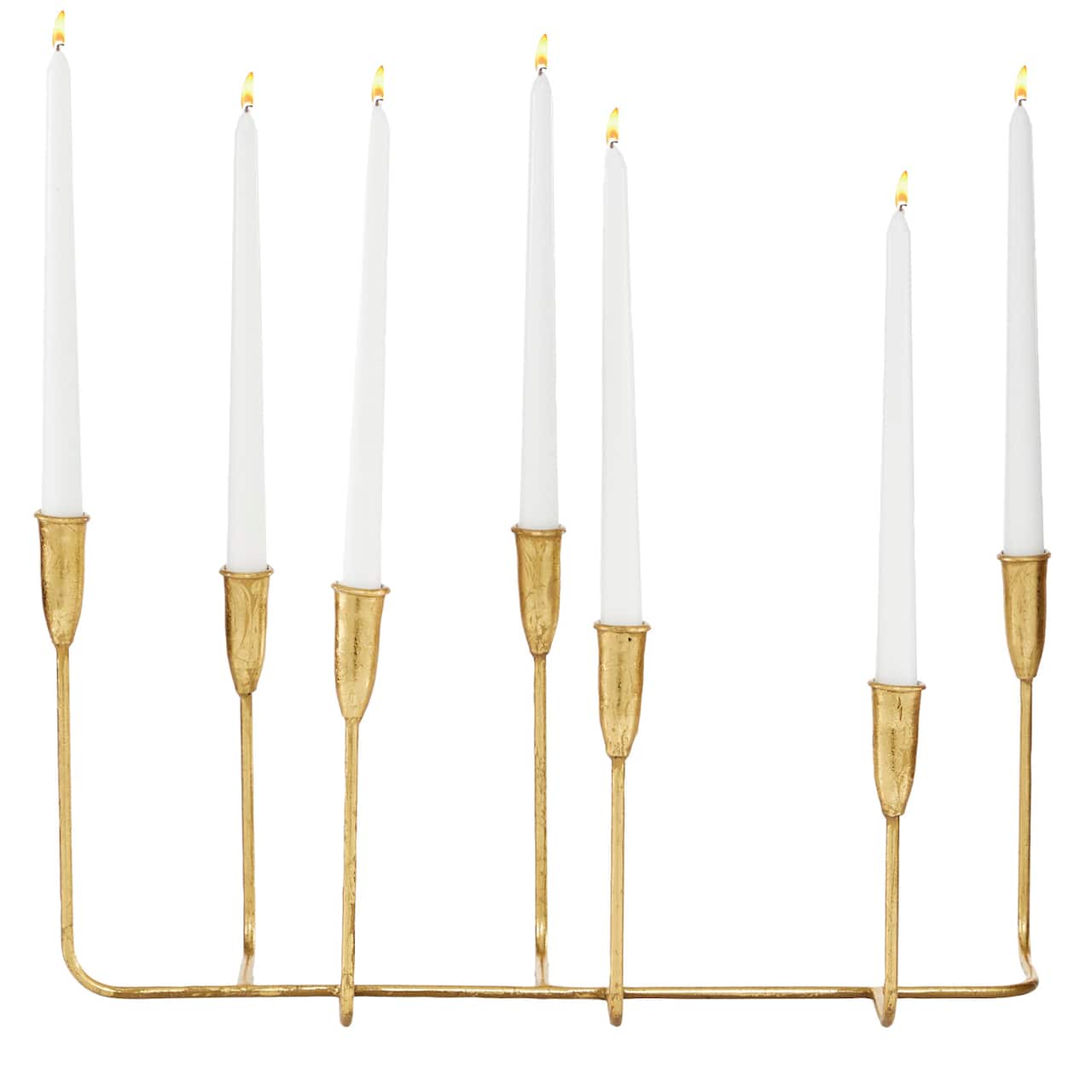 CosmoLiving by Cosmopolitan 10'' Gold Iron Contemporary Candlesticks Holder